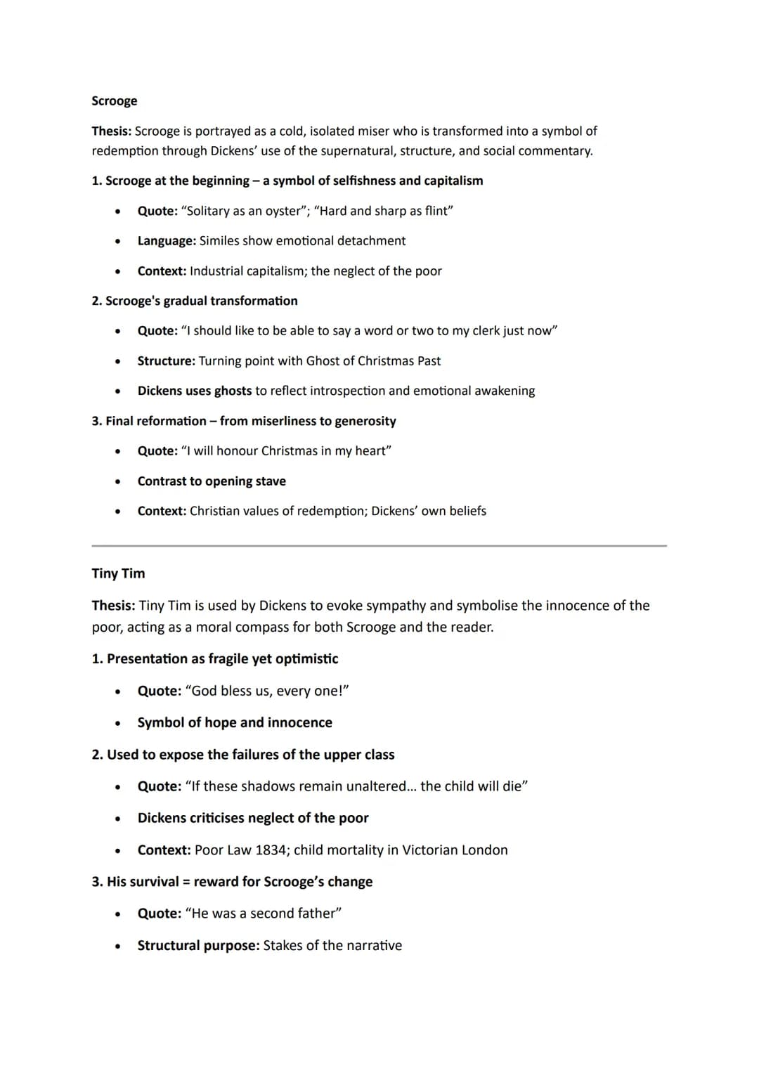 christmas carol essay plans 