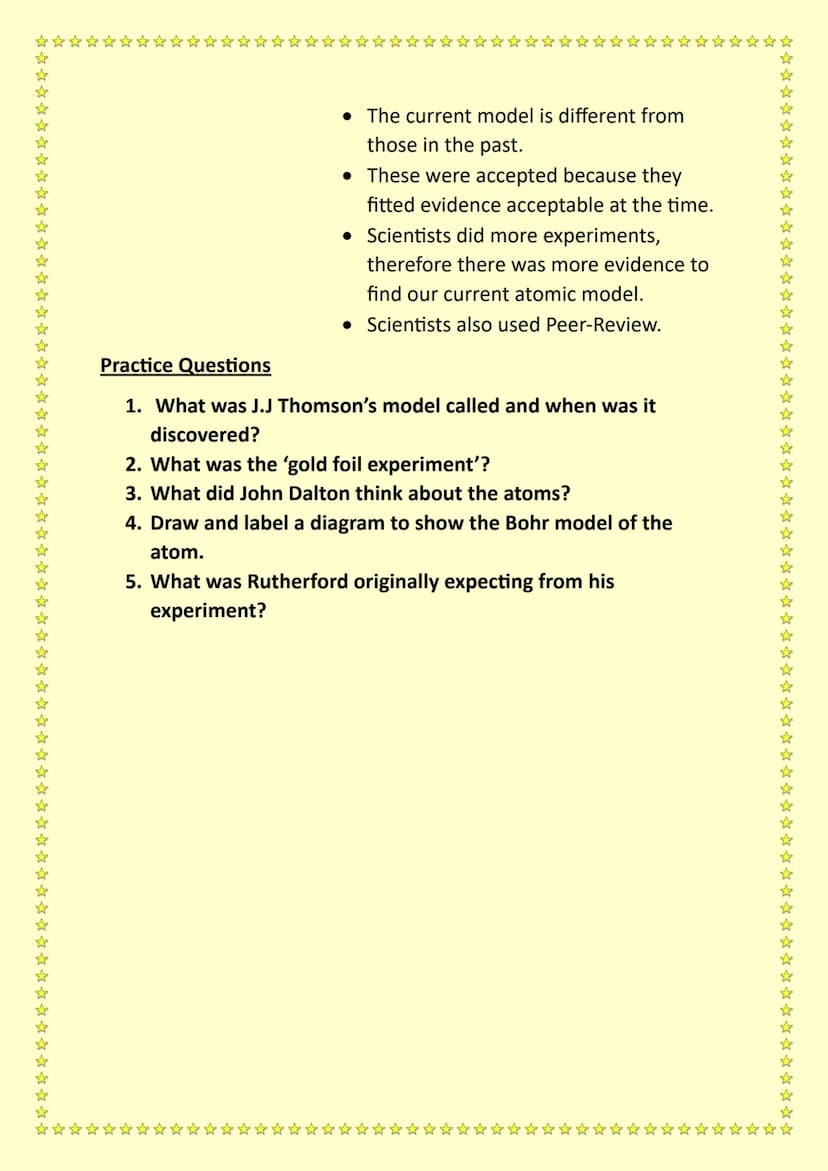 *****************************************************************
GCSE Combined Science
Notes 5) Chemistry- The History of the Atom
1. John 