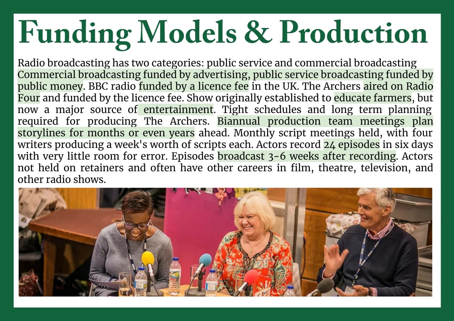 The Archers
Media Studies GCSE Context
Background Context
The Archers: radio show
on Radio Four
5+ million listeners,
significant in British