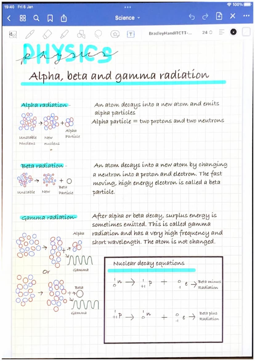 19:40 Fri 6 Jan
< 88 a
Science
T
PHYSICS
The electro magnetic spectrum
1. Radio waves - radio waves are used for communication, are not
harm