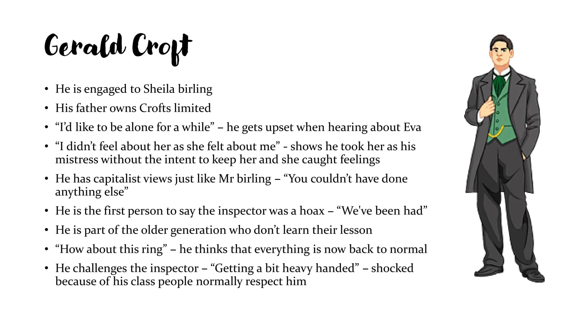 WINE
An inspector calls
By J.B Priestley Context
• An Inspector Calls was written in 1945 and set in 1912
•
In 1912 women had no rights - wh
