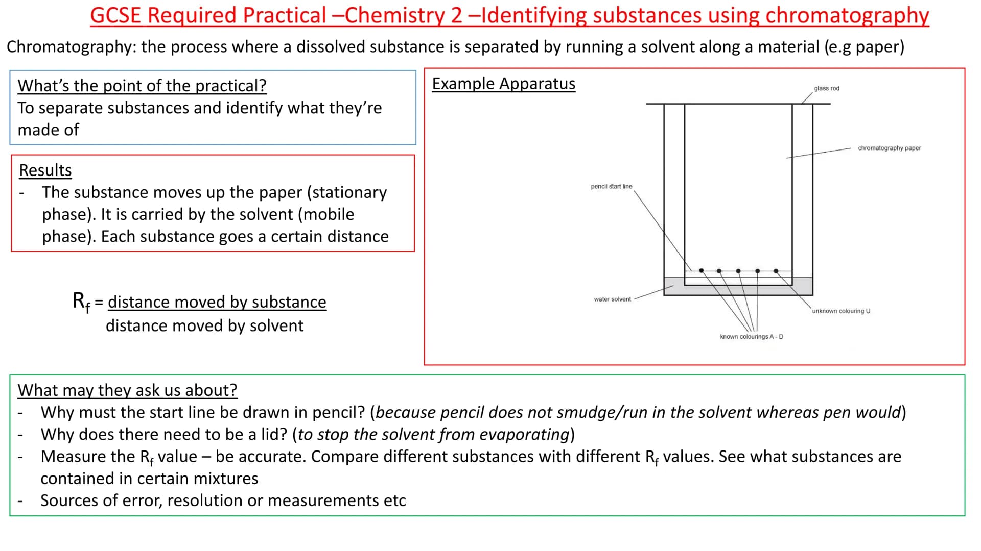 GCSE Required Practical Chemistry 2 - How does concentration affect rate of reaction
Concentration: the amount of substance in a certain spa