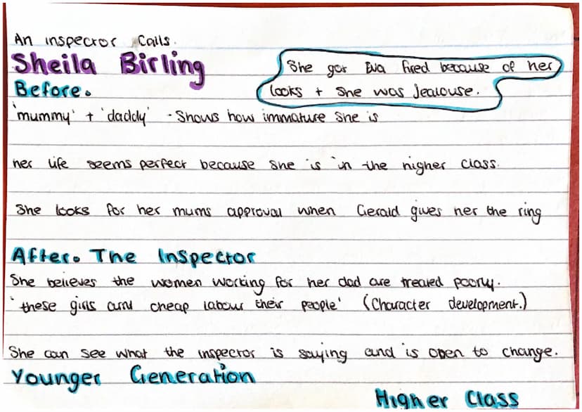 
<h2 id="mrbirling">Mr. Birling</h2>
<p>Mr. Birling is portrayed as a selfish and money-driven man who only cares about himself and his fami