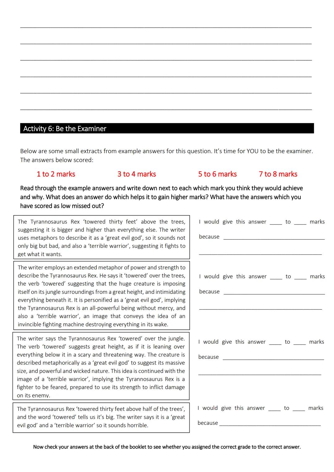Questions 1 and 2
In this lesson, we will be revising for AQA English Language Paper 1. We will only be focusing
on questions 1 and 2 today.