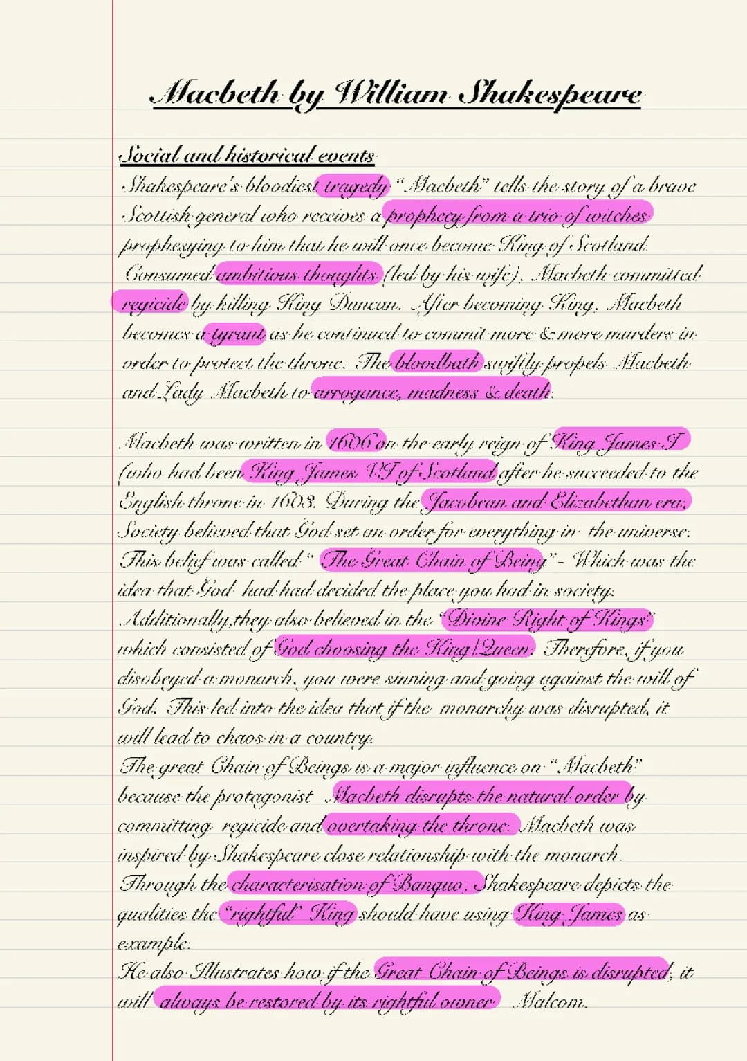 Understanding the Context of Macbeth: A Grade 9 Summary