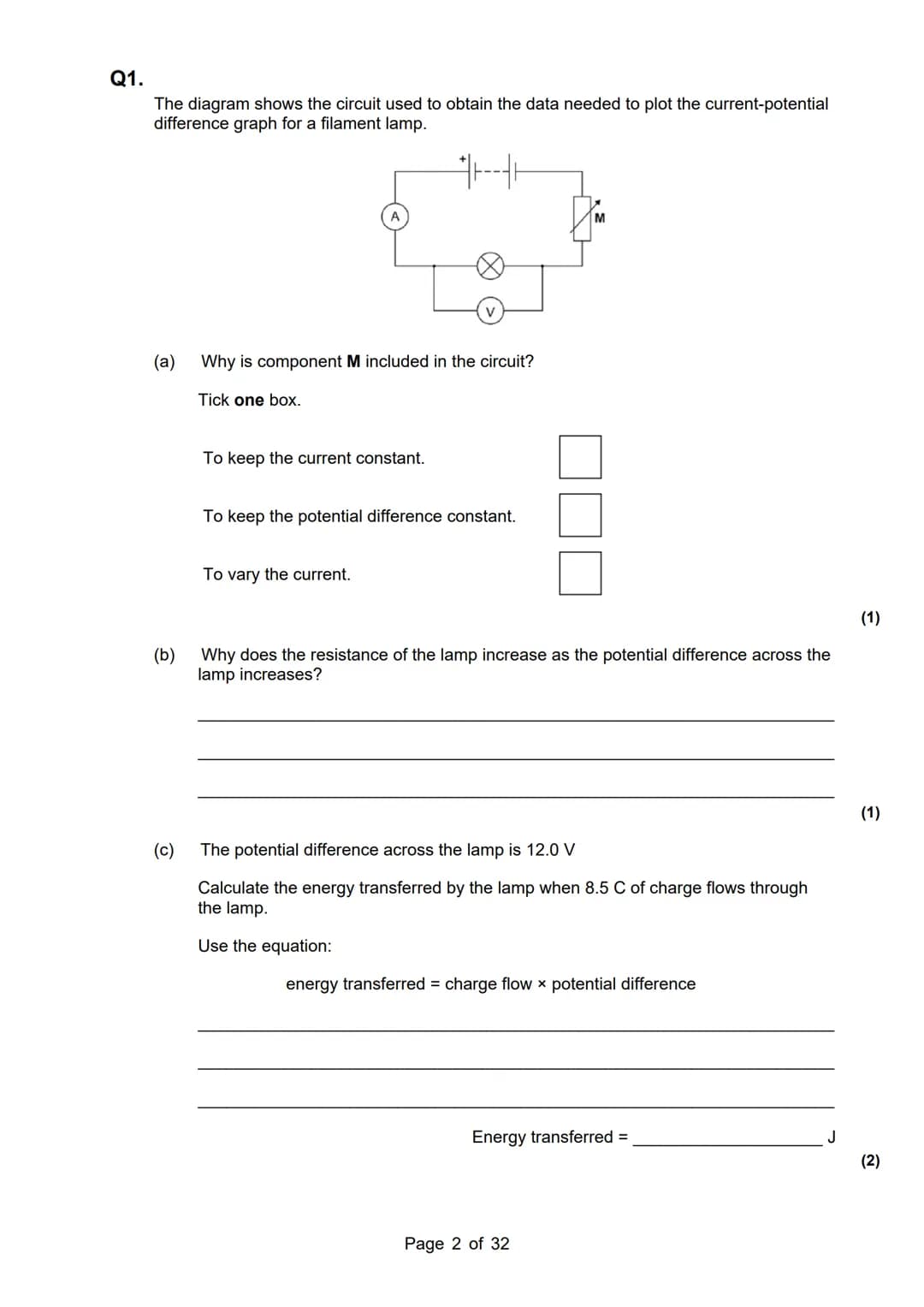 revise
with
harry
AQA Physics
Topic 1: Energy
Master Booklet
Answer the questions that are given to you, and you
can use the mark scheme pro