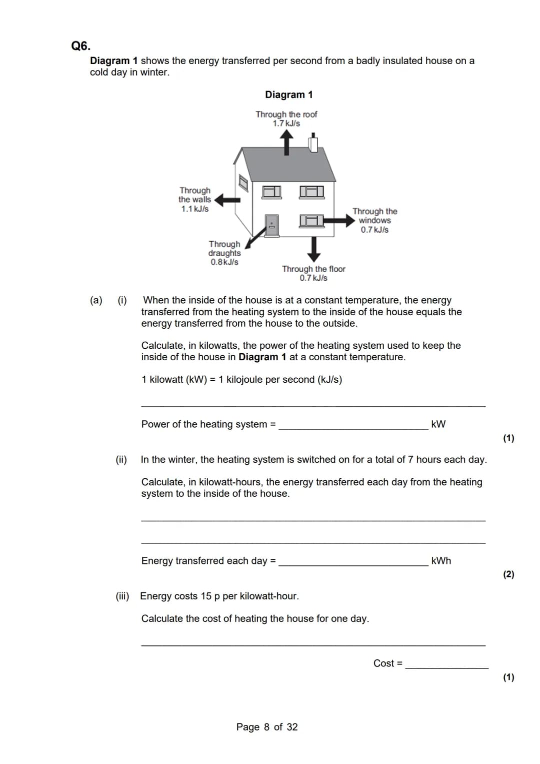 revise
with
harry
AQA Physics
Topic 1: Energy
Master Booklet
Answer the questions that are given to you, and you
can use the mark scheme pro