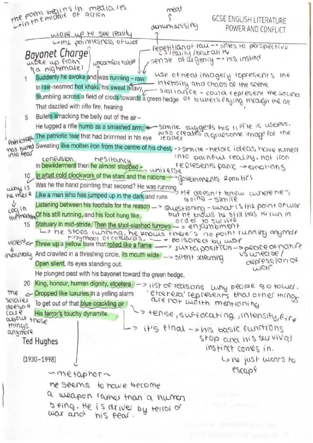 Bayonet charge annotations