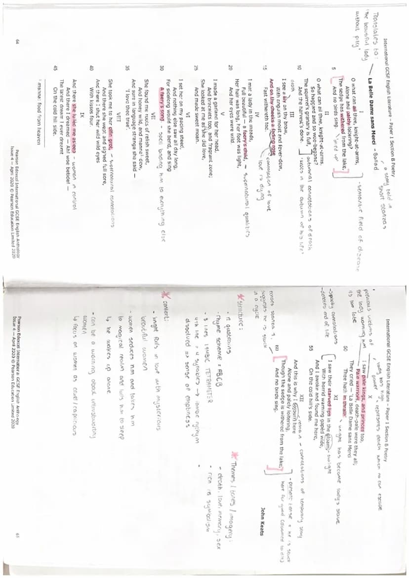 International GCSE English Literature
Part 3: Paper 1 Section B Poetry
If-, Rudyard Kipling ✓.
•rhyme
Prayer Before Birth, Louis MacNeice - 