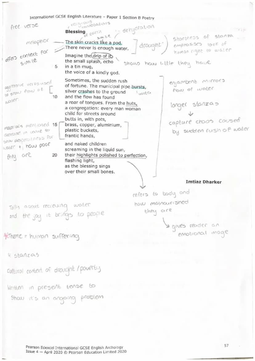 International GCSE English Literature
Part 3: Paper 1 Section B Poetry
If-, Rudyard Kipling ✓.
•rhyme
Prayer Before Birth, Louis MacNeice - 