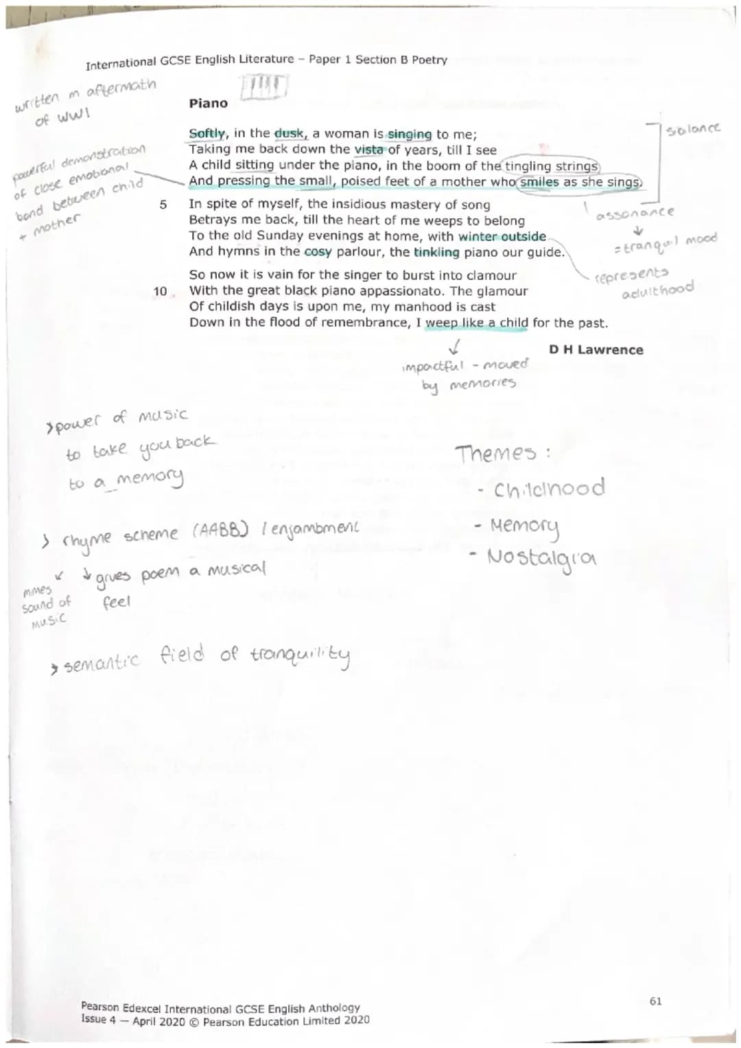 International GCSE English Literature
Part 3: Paper 1 Section B Poetry
If-, Rudyard Kipling ✓.
•rhyme
Prayer Before Birth, Louis MacNeice - 