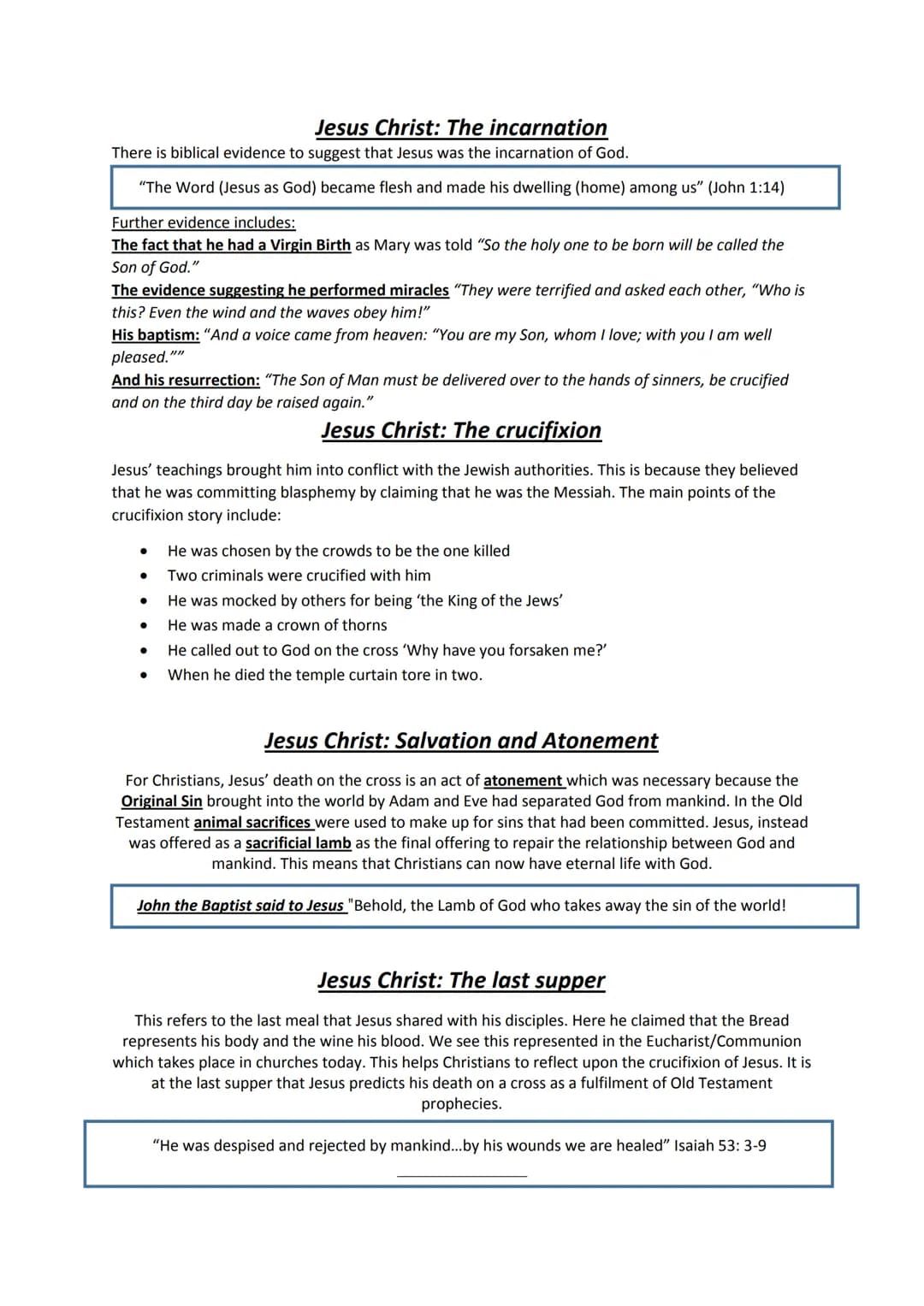 GCSE Philosophy and Ethics - Christian Beliefs revision notes
Key concepts:
(A questions - you must have definition & example)
Omnipotent: T