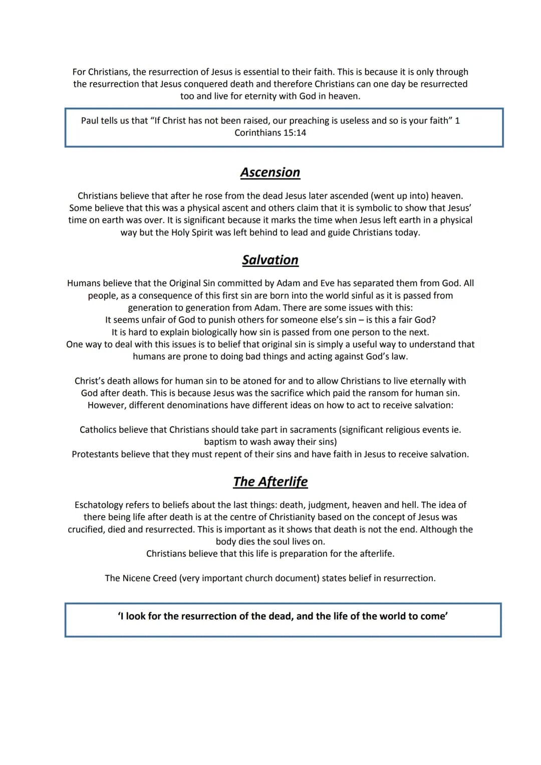 GCSE Philosophy and Ethics - Christian Beliefs revision notes
Key concepts:
(A questions - you must have definition & example)
Omnipotent: T