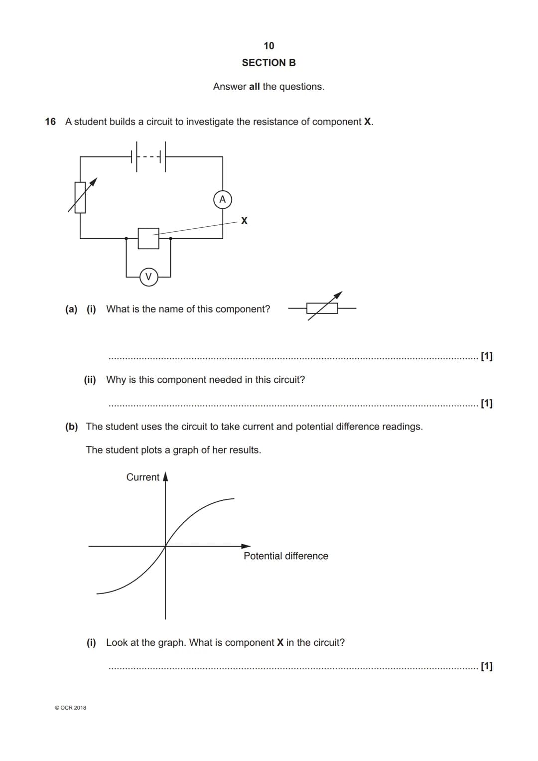 70247 8 3 3 2 5*
OCR
Oxford Cambridge and RSA
H
GCSE (9-1) Physics A (Gateway Science)
J249/03 Paper 3, P1 - P4 and P9 (Higher Tier)
Wednesd