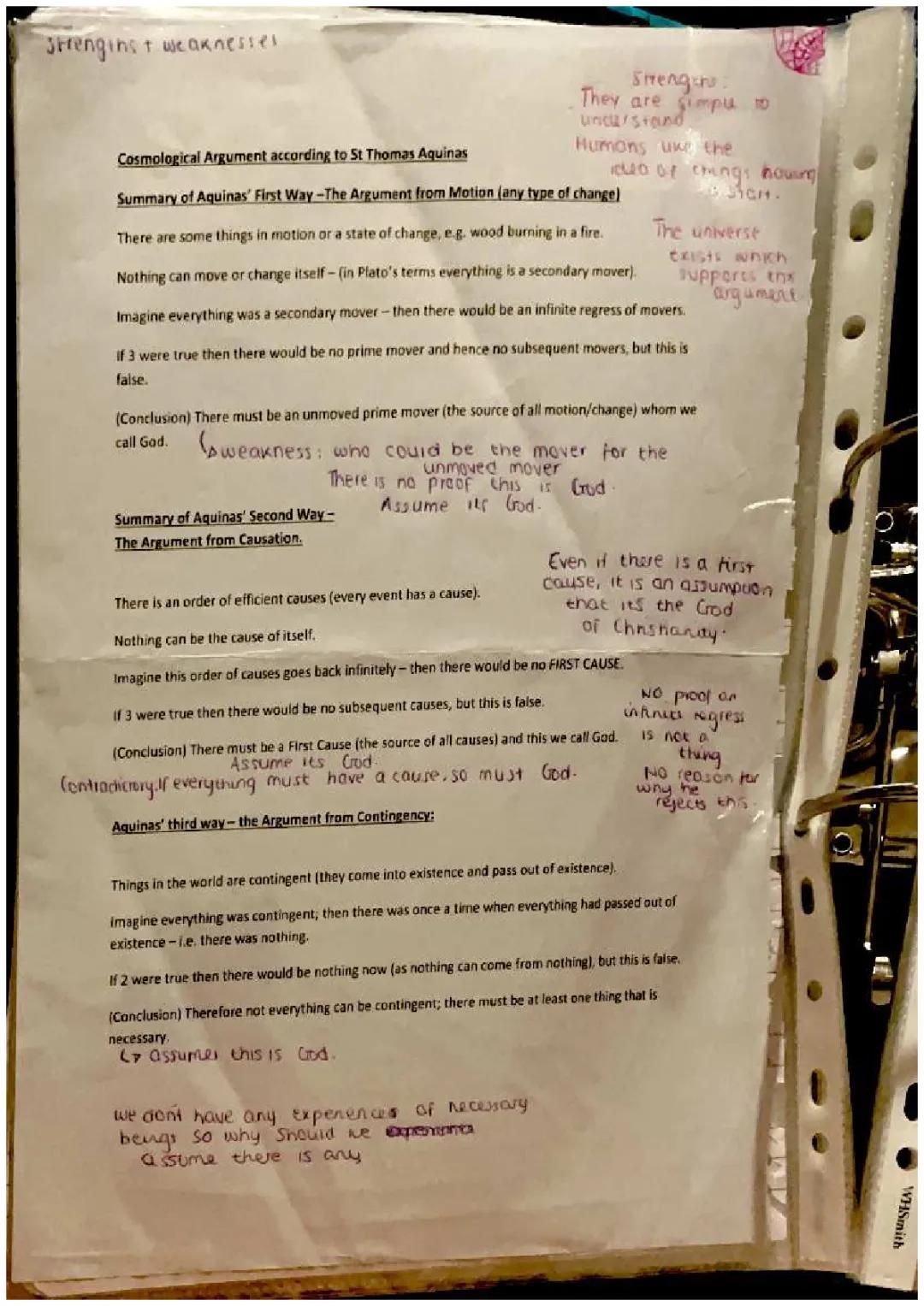 Cosmological- Aquinas 3 ways 