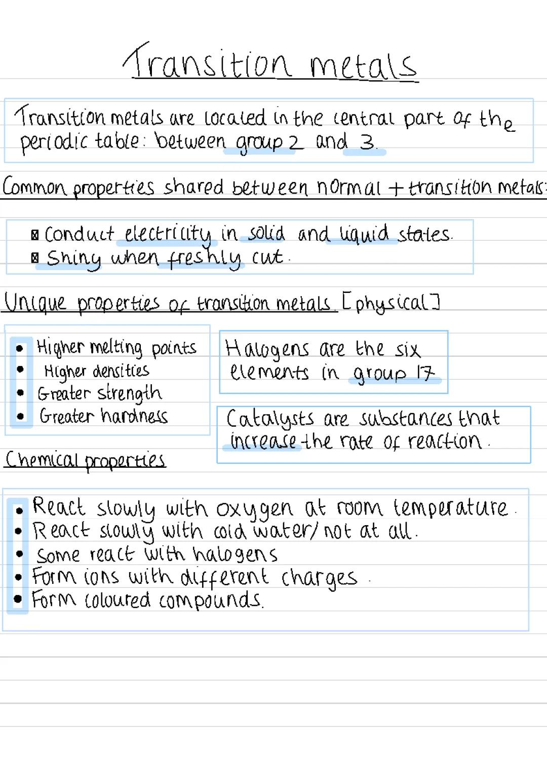 Transition Metals