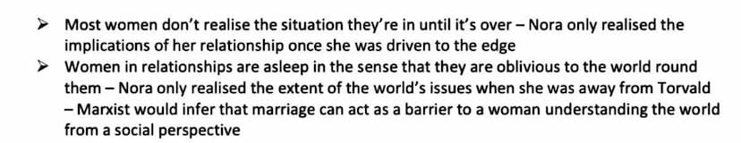 
<p>In Henrik Ibsen's play "A Doll's House", the ideas of bourgeoise respectability, financial control, and women's roles in 19th-century No