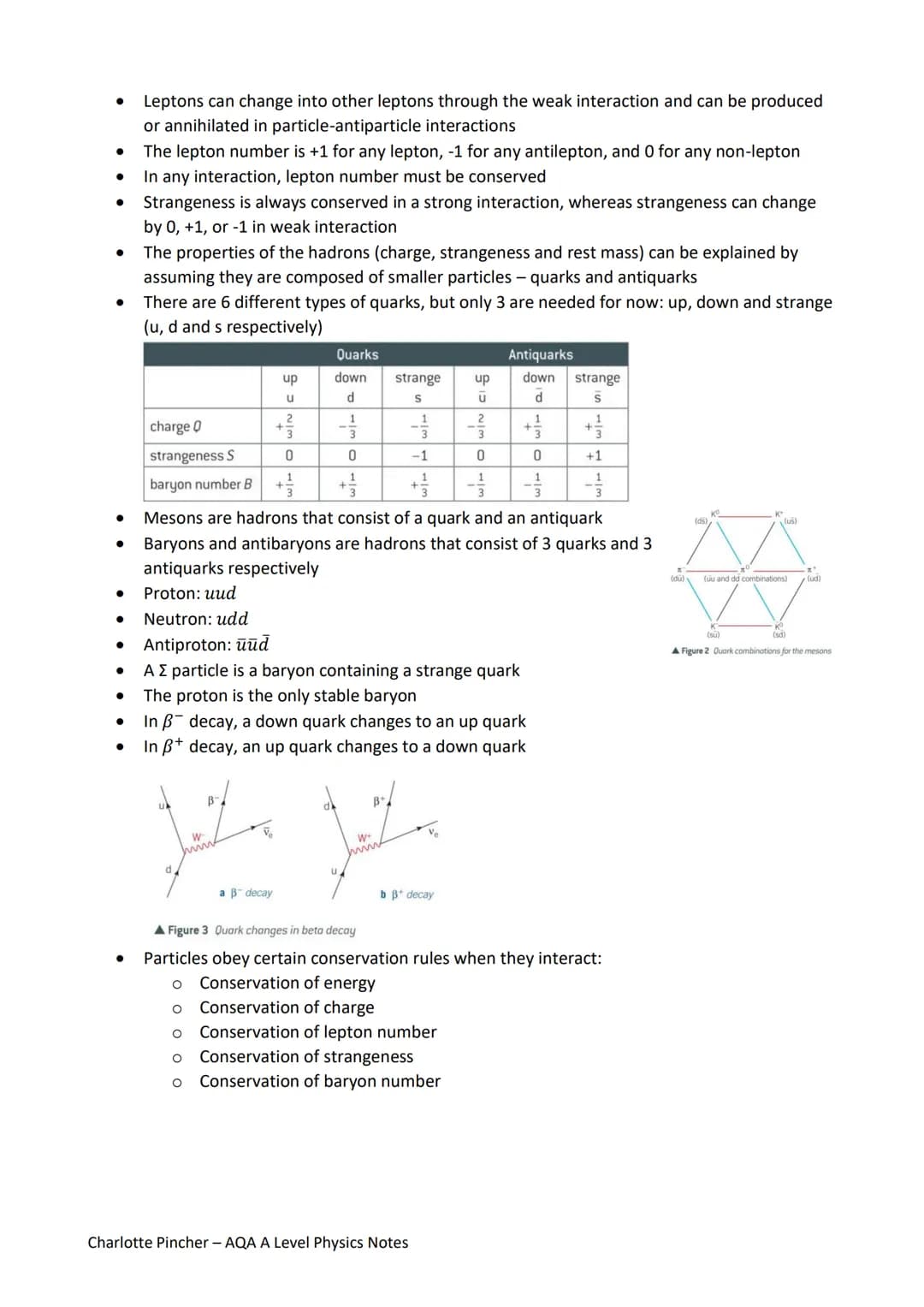 Particles and Radiation Notes
Matter and Radiation
Atoms are composed of a positively charged nucleus (protons and neutrons) surrounded
by e