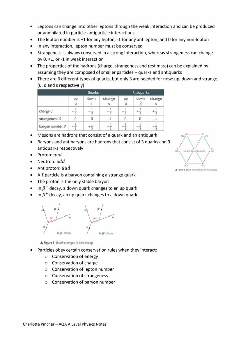 Particles and Radiation Notes
Matter and Radiation
Atoms are composed of a positively charged nucleus (protons and neutrons) surrounded
by e