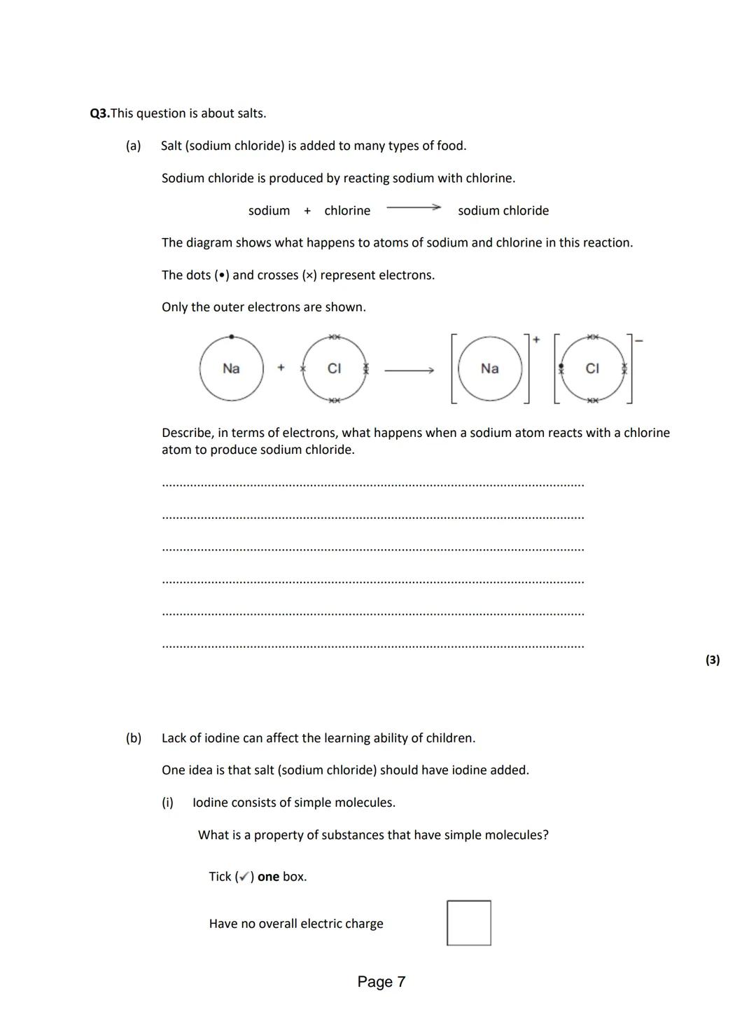 Q1.This question is about different substances and their structures.
(a) Draw one line from each statement to the diagram which shows the st