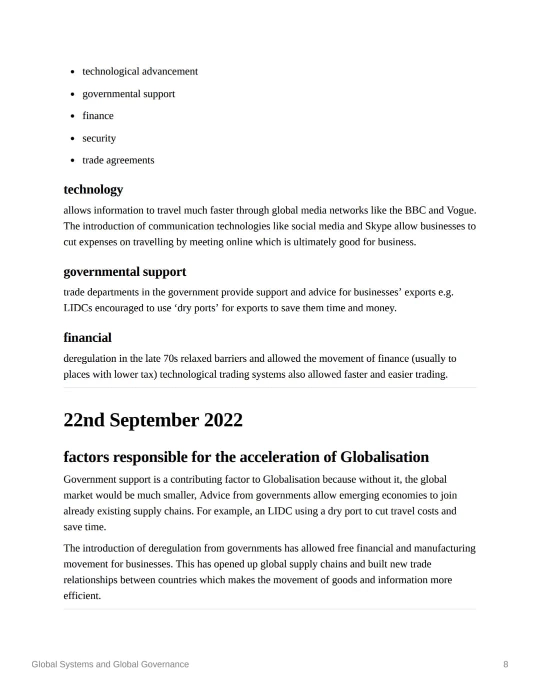 HOT THE
Global Systems and Global
Governance
notes
Ⓒsubject
human geography
Last edited time @March 22, 2023 8:27 PM
deadline
status
© type
