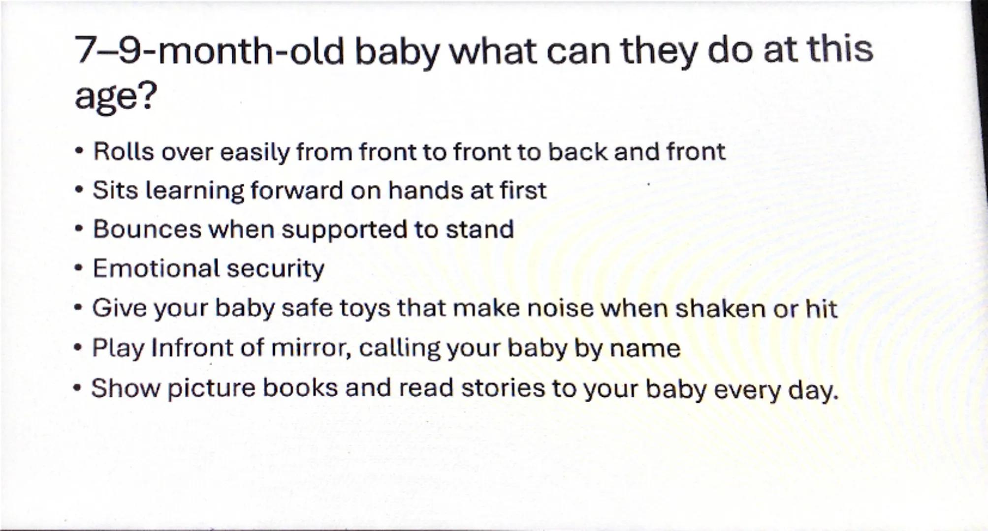 # Child Development

1-3-7-9 stages Understanding your child's growth and
development
- Growth and Development includes not the only the Phy