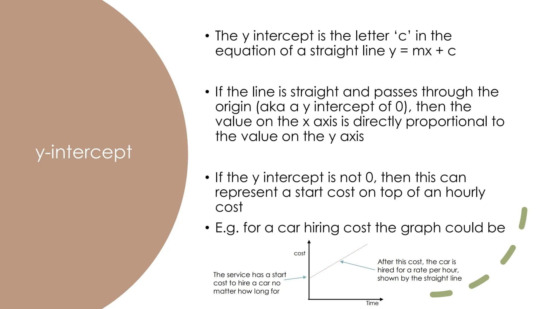 Using and
Interpreting Graphs Gradient =
Rate of
Change
●
●
The gradient is found with the equation:
Gradient = change in y / change in x
Th