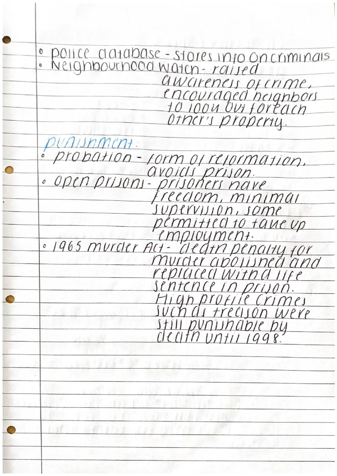 Crime and punishment paper 1

middle ages

lawenforcement:
*   nue and cry- it one person in a village
    or area was avictim of a
    crim