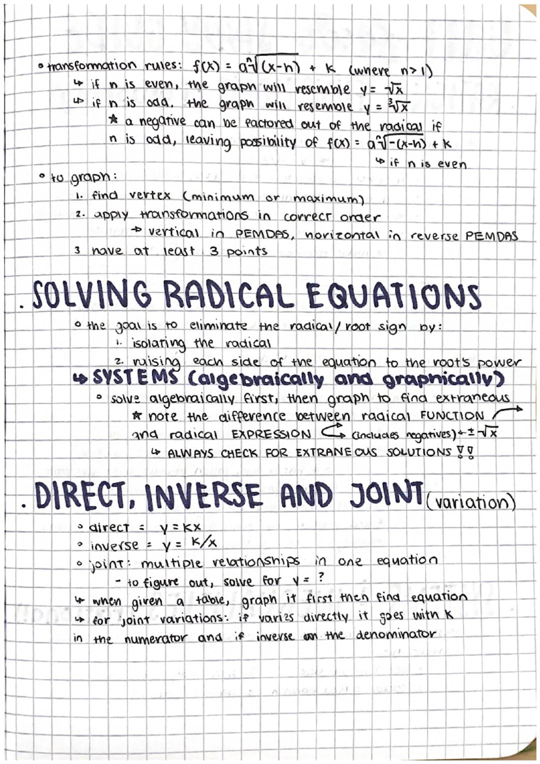 # unit four STUDY GUIDE

# ROOTS & RADICAL NOTATION

*   if b²=a, then b is a square root of a
*   Lo if $b^n = a$, then b is an nth root of