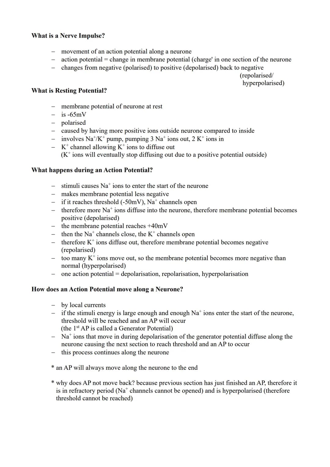 Module 6 (Response to Stimuli) Revision Notes
What is a Stimuli? a change in the internal or external environment
Why do Organisms need to R