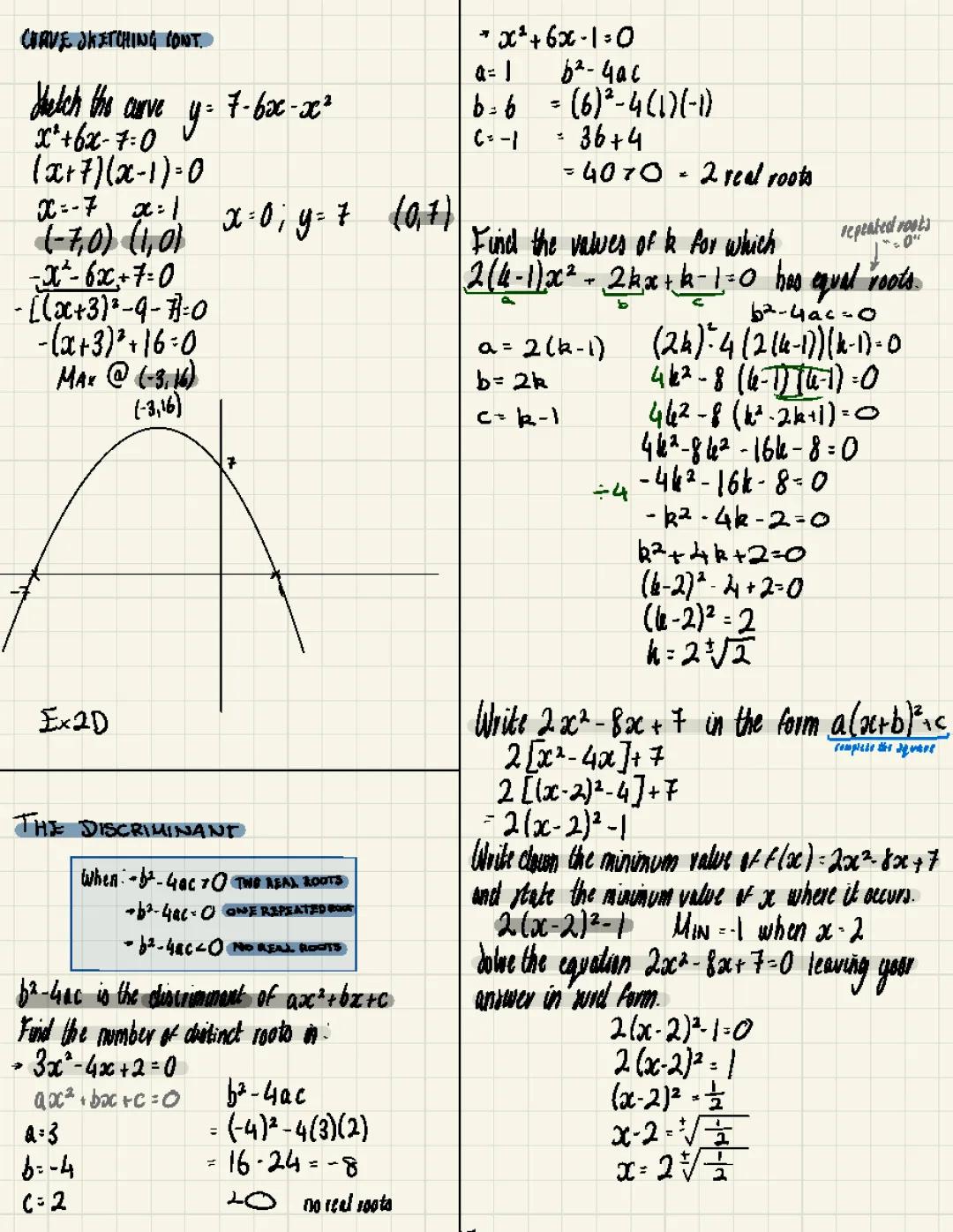 Fun CCEA Maths: Curve Sketching and Quadratics for Kids