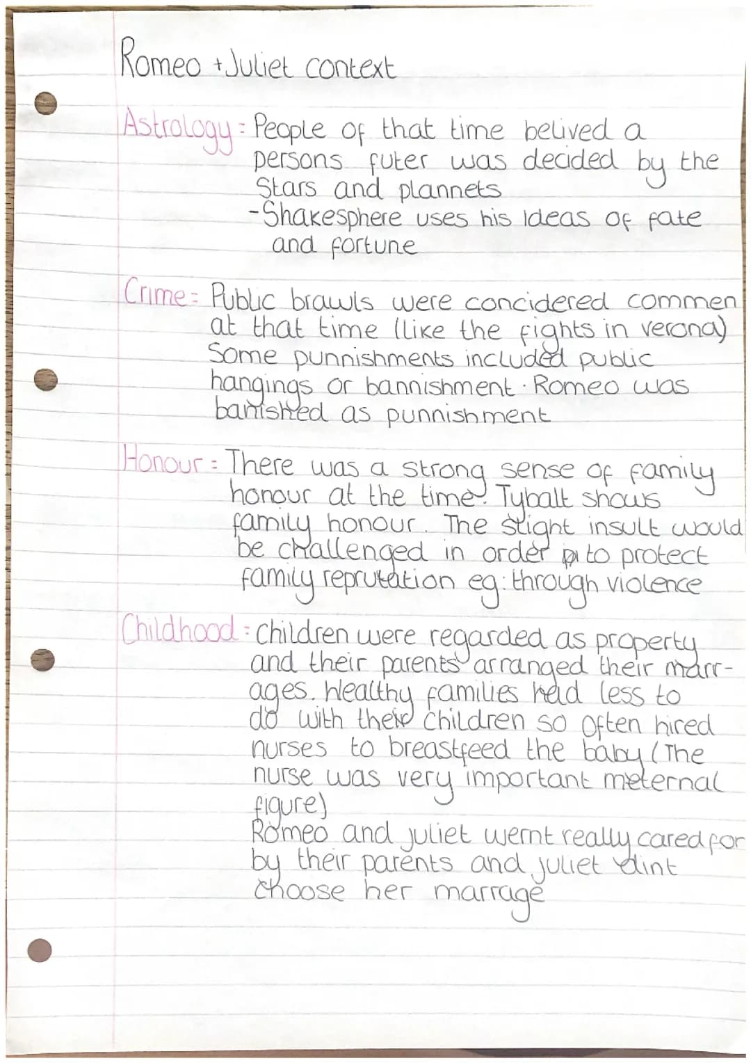 Romeo and Juliet context, plot and Family tree