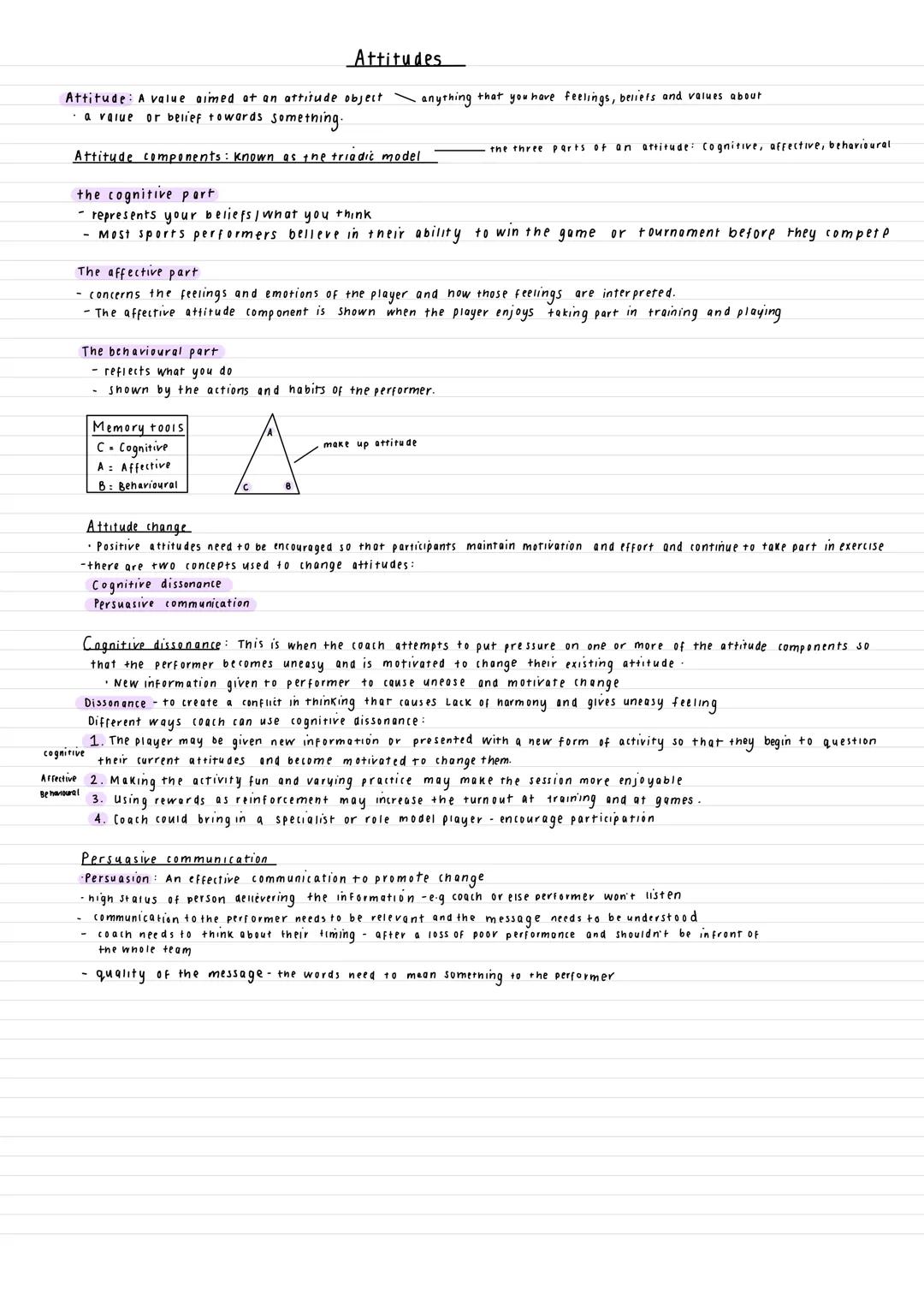 # Attitudes

Attitude: A value aimed at an attitude object anything that you have feelings, beliefs and values about
- a value or belief tow
