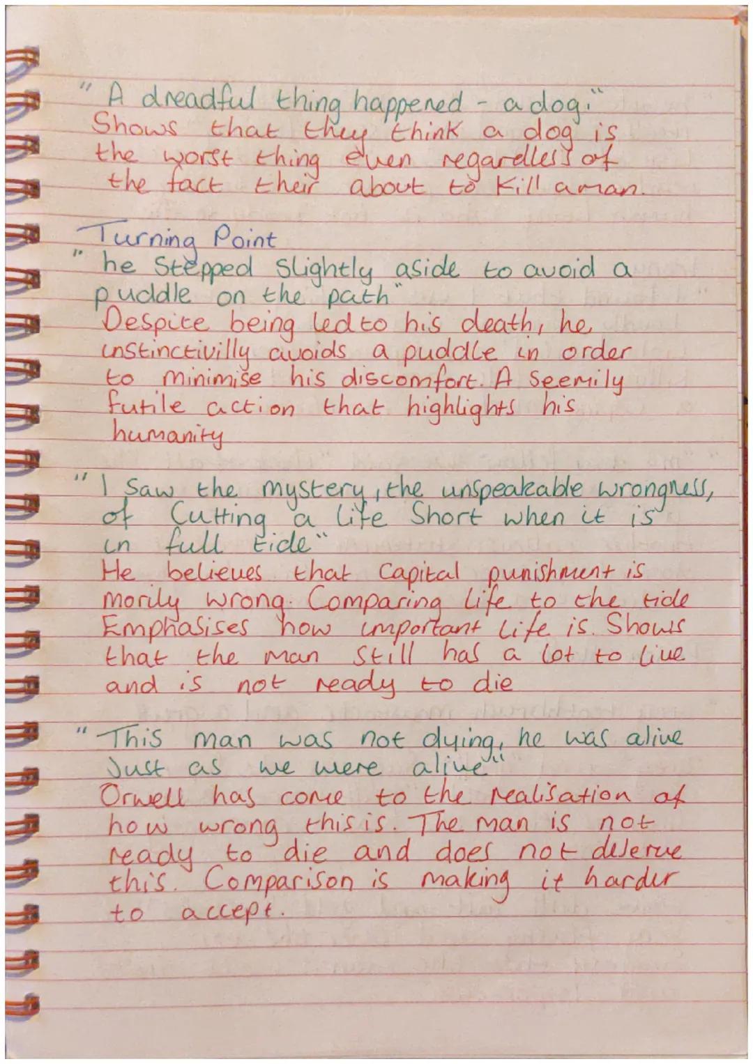 # A Hanging - George Orwell

Prison Description

"A Sodden morning of the Rains"
"Sodden" has connotations of heavy, discomfort or weighed d