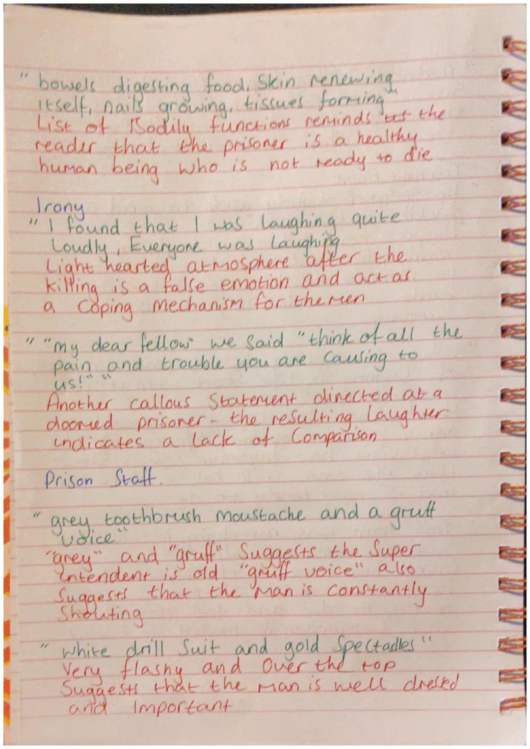 # A Hanging - George Orwell

Prison Description

"A Sodden morning of the Rains"
"Sodden" has connotations of heavy, discomfort or weighed d