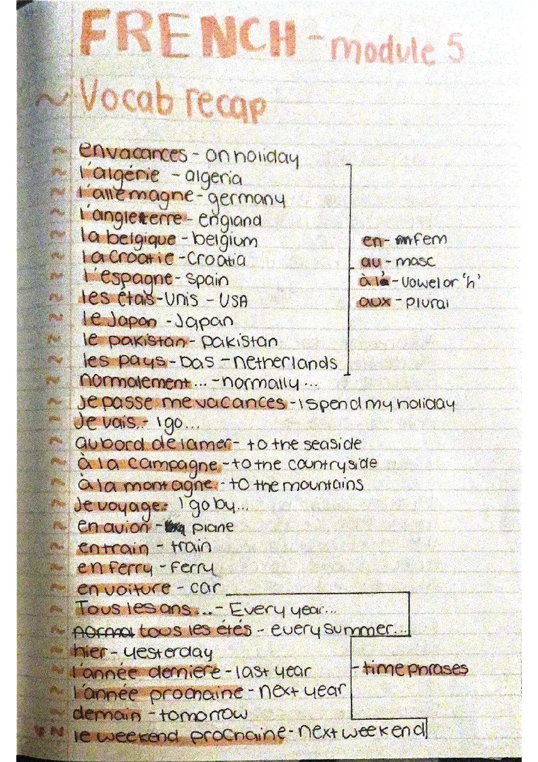 FRENCH REVISION - MODULE 5 🇫🇷