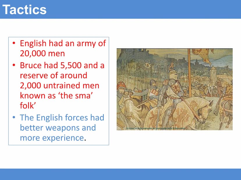 Title: Revision Battle Bannockburn June 1314
Learning Intention:
To understand the events of the Battle of Bannockburn.
Success Criteria
I c