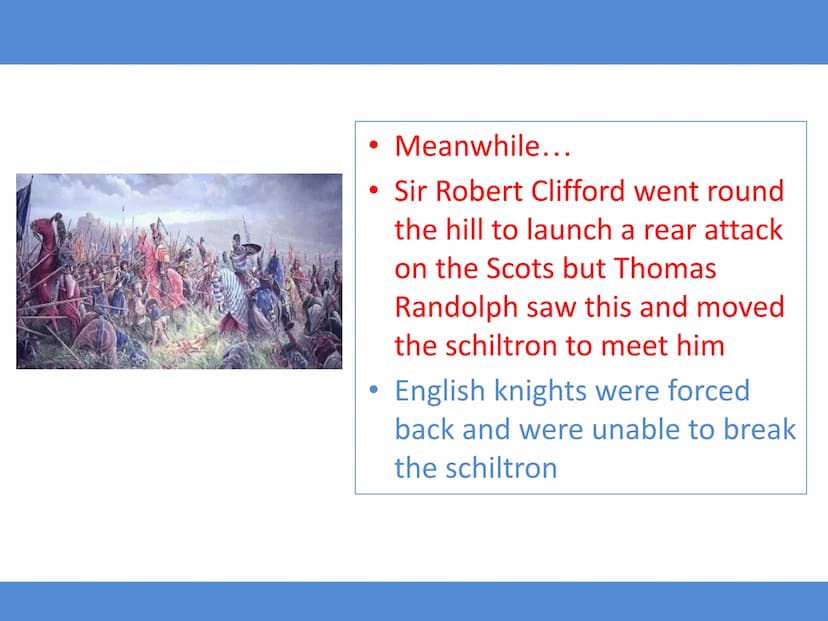 Title: Revision Battle Bannockburn June 1314
Learning Intention:
To understand the events of the Battle of Bannockburn.
Success Criteria
I c