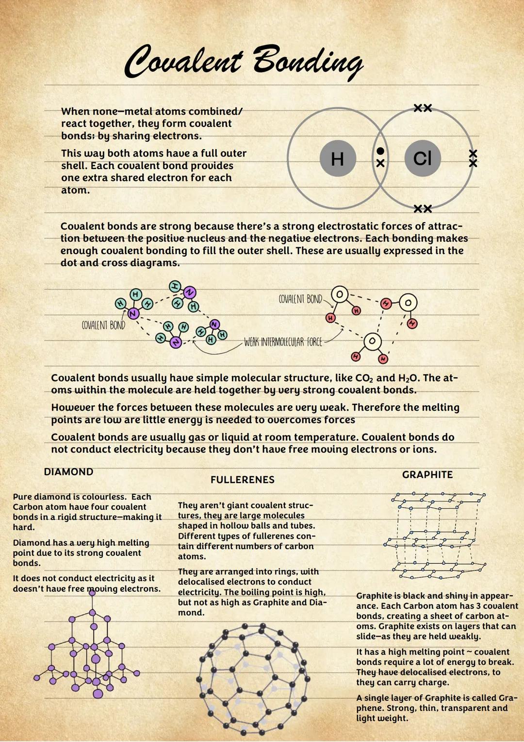 Covalent Bonding
When none-metal atoms combined/
react together, they form covalent
bonds; by sharing electrons.
xx
This way both atoms have