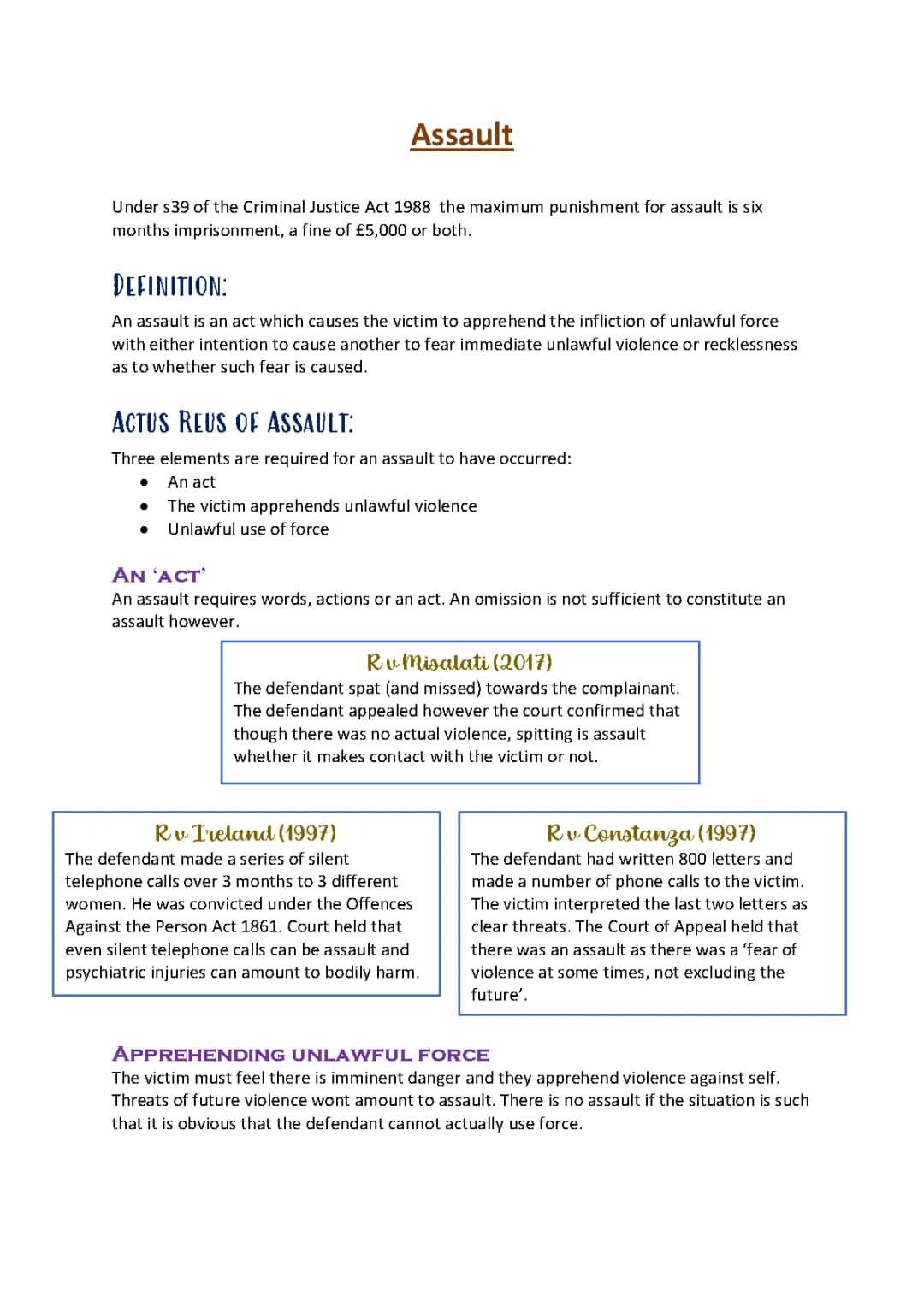 Learn About Non-Fatal Offences: Common Assault, Examples, and More!