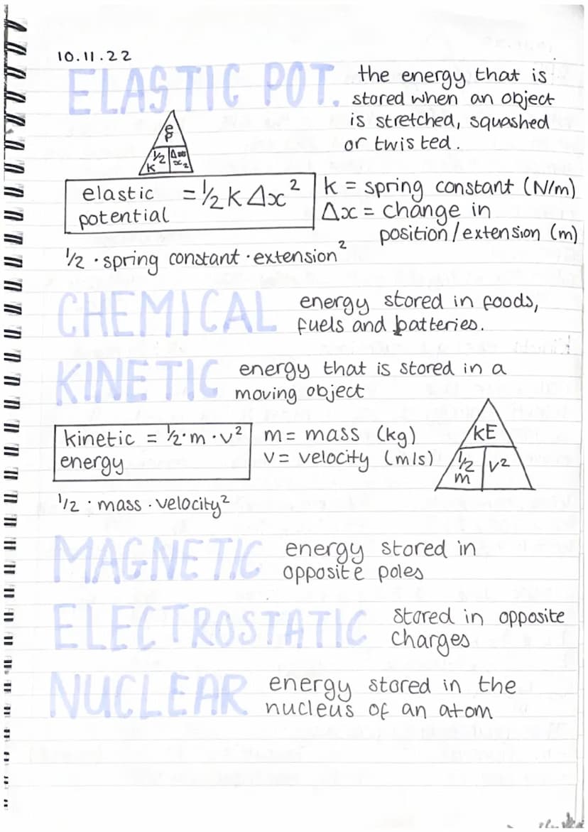 10.11.22
physics
LAW OF
CONSERVATION OF ENERGY
The idea that energy cannot be created or
destroyed, and it can only be transferred from
One 