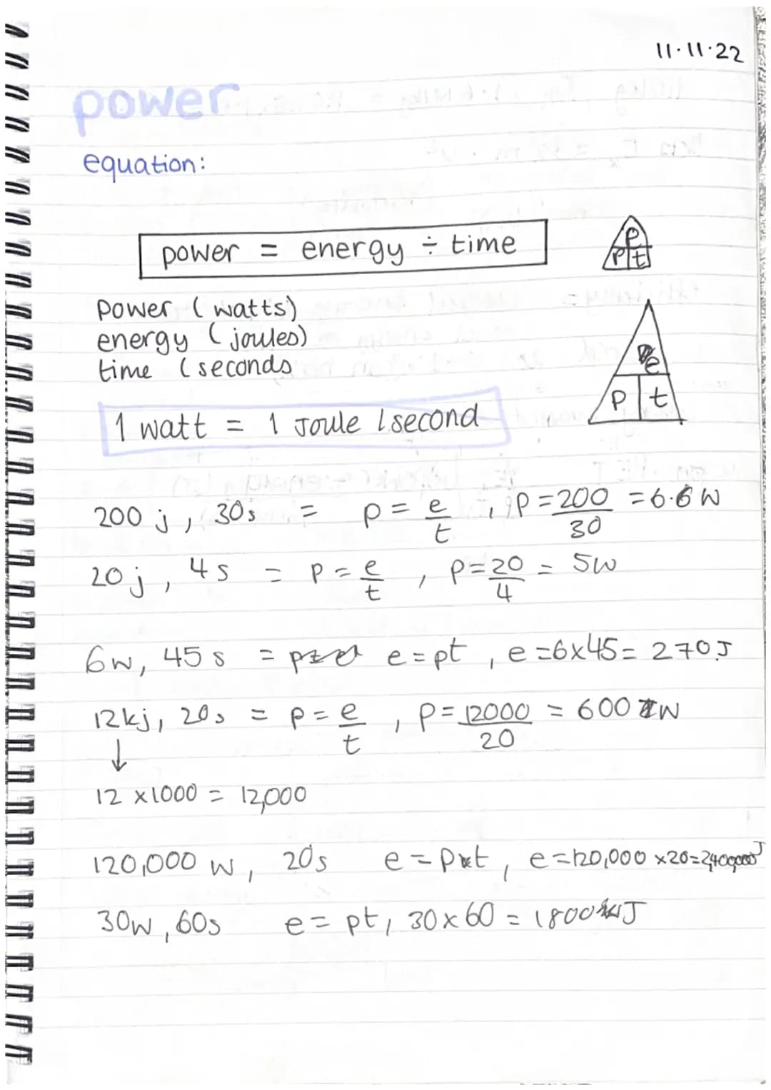 10.11.22
physics
LAW OF
CONSERVATION OF ENERGY
The idea that energy cannot be created or
destroyed, and it can only be transferred from
One 