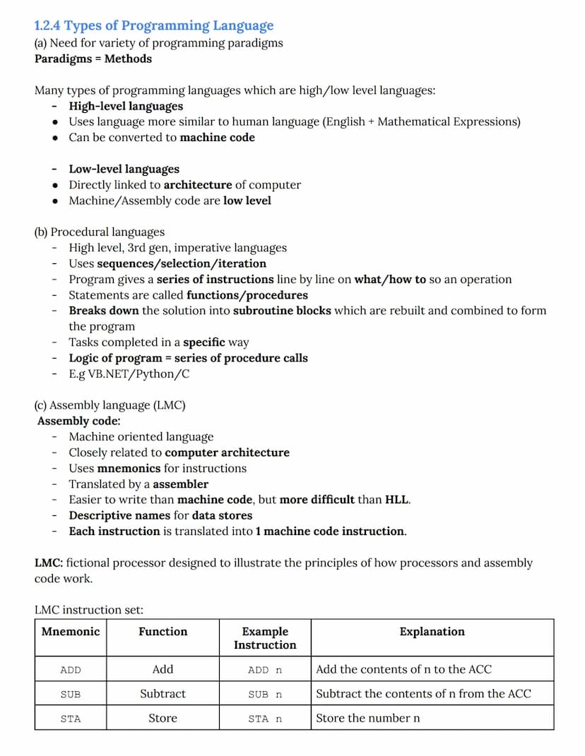OCR A-Level Computer Science Spec Notes
1.2 Software and software development
1.2.1 Systems Software
(a) Function and purpose of operating s