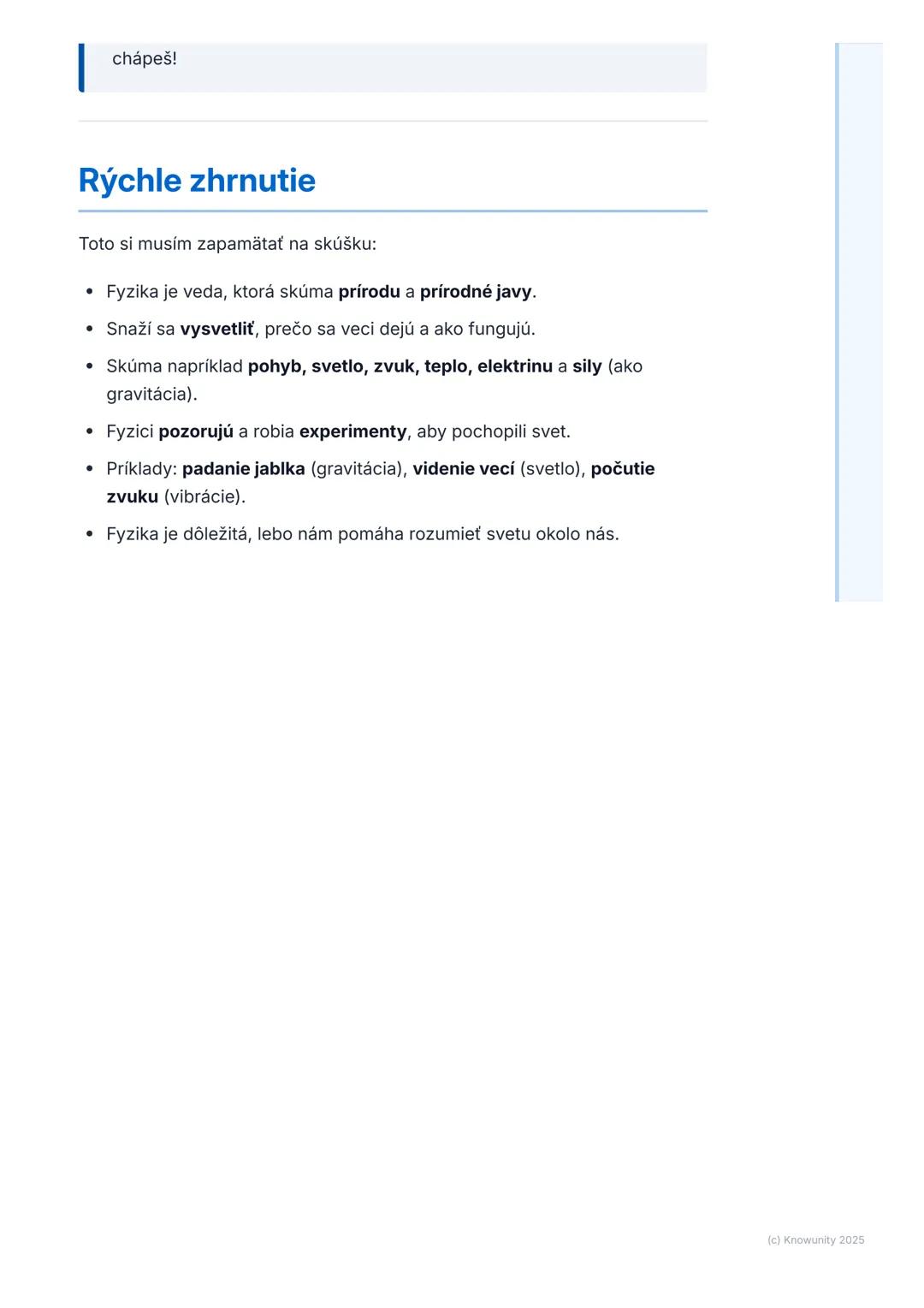 # Čo je fyzika

# Úvod do fyziky

Fyzika je super predmet! Je to veda, ktorá nám pomáha pochopiť, ako
funguje svet okolo nás. Vlastne, fyzik