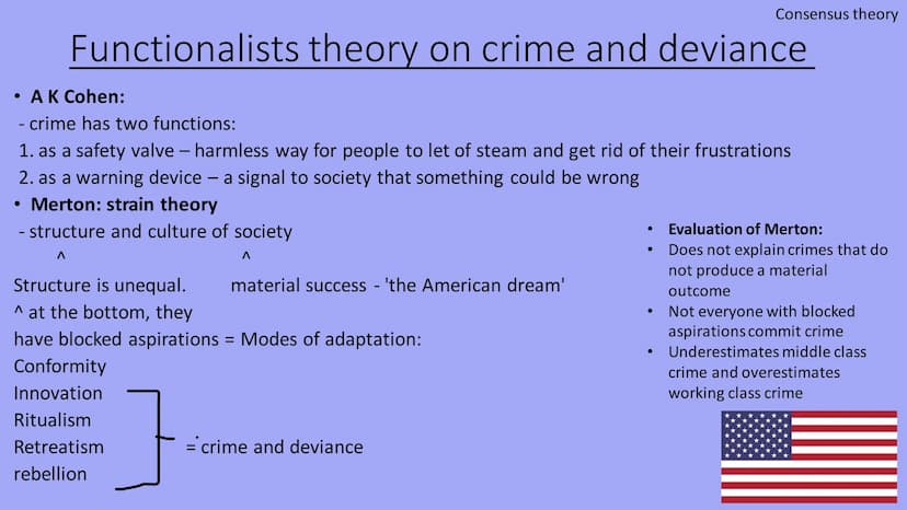 Crime And Deviance
A-Level sociology
Knowunity username: grack69 Definitions
- Crime - defined as behaviour that breaks the laws of society

