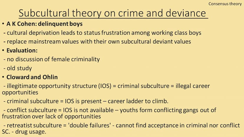 Crime And Deviance
A-Level sociology
Knowunity username: grack69 Definitions
- Crime - defined as behaviour that breaks the laws of society
