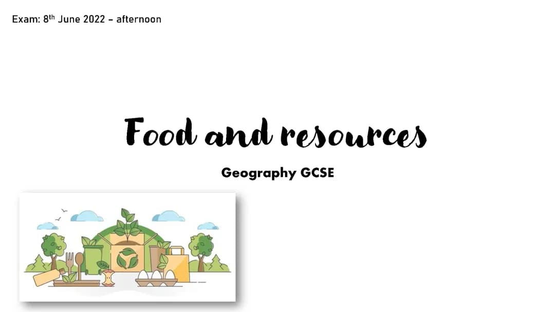 Food and Resources - GCSE Geography
