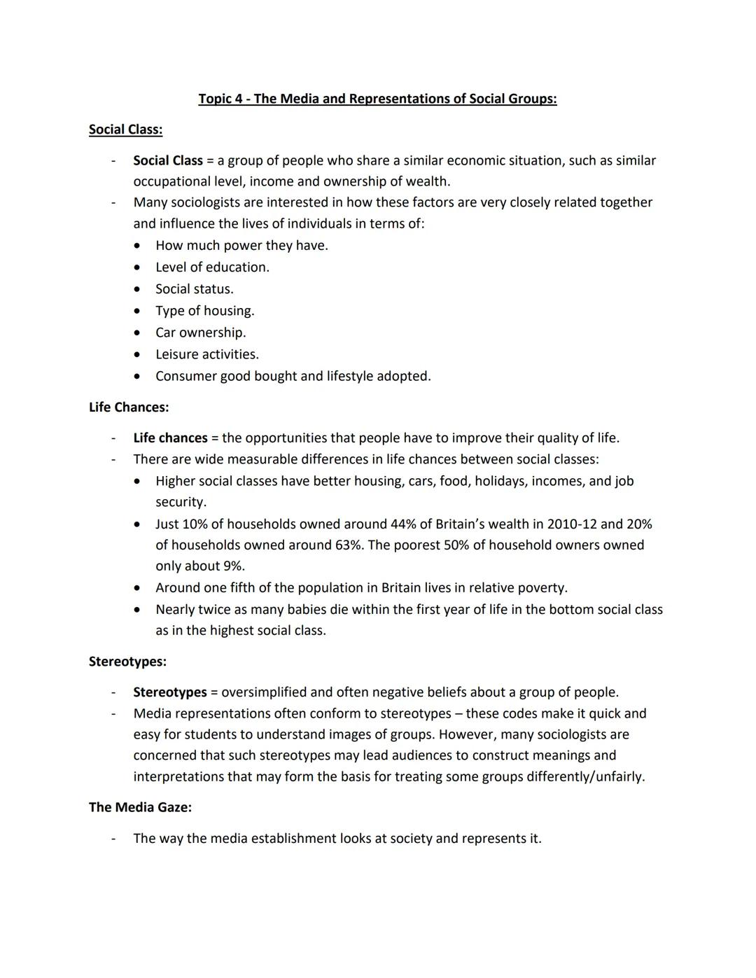 Representations in the Media