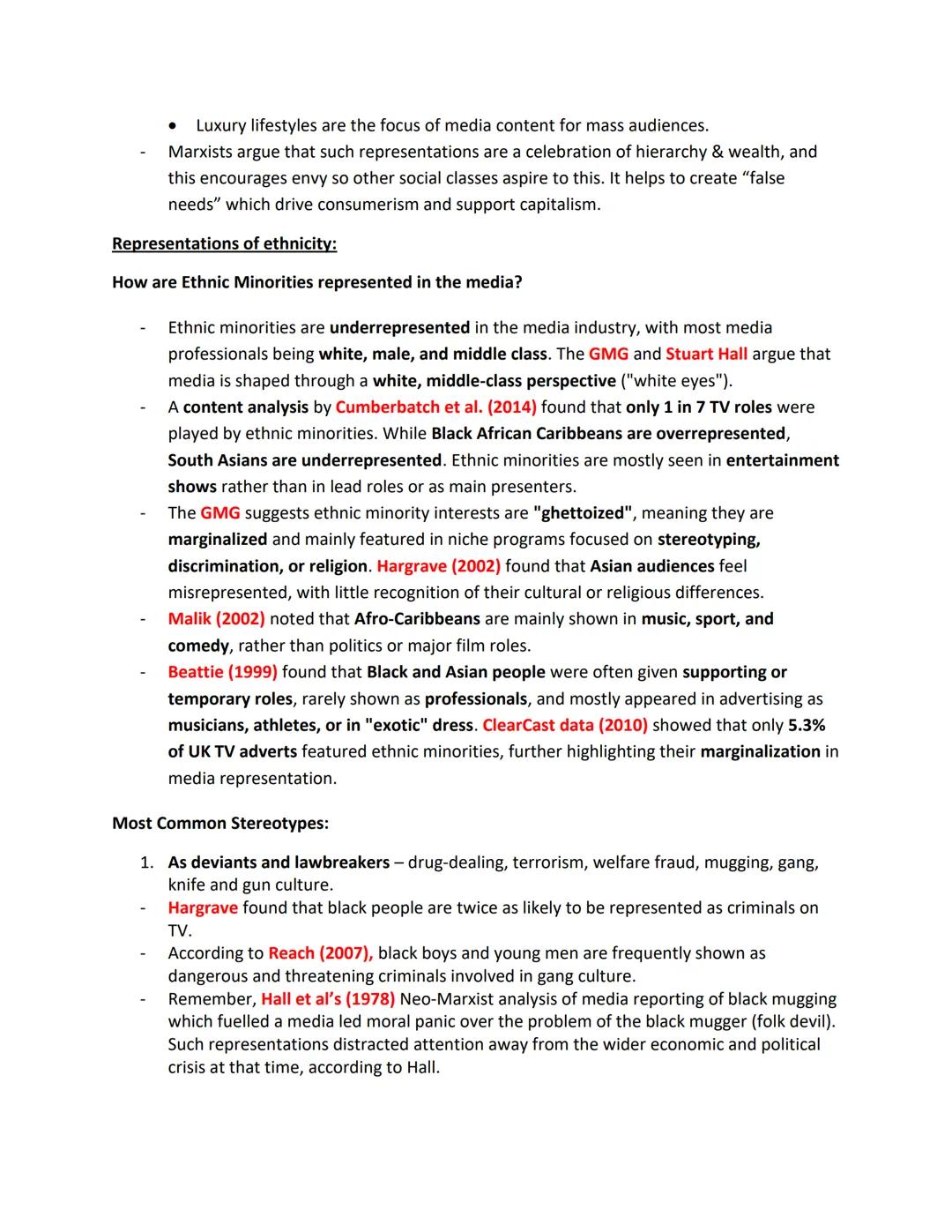 --- OCR Start ---
Social Class:
Topic 4 - The Media and Representations of Social Groups:
Social Class = a group of people who share a simil