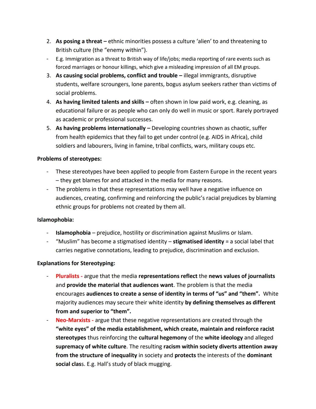 --- OCR Start ---
Social Class:
Topic 4 - The Media and Representations of Social Groups:
Social Class = a group of people who share a simil